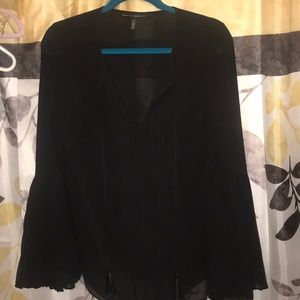 WHBM BLACK SIZE 10 Bell sleeve blouse
